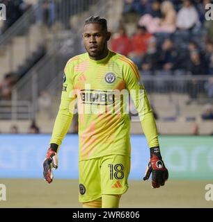 CHESTER, Pennsylvania, USA - 5 MARZO 2024 - Philadelphia Union vs. CF Pachuca al Subaru Park. (Foto di Paul J. Froggatt/FamousPixs/Alamy Stock Photo) Foto Stock