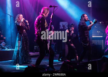 11 marzo. 2024. Zagreb - la performance dei Therion, gruppo svedese symphonic metal Foto Stock