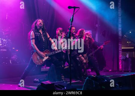 11 marzo. 2024. Zagreb - la performance dei Therion, gruppo svedese symphonic metal Foto Stock