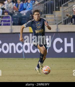 CHESTER, Pennsylvania, USA - 5 MARZO 2024 - Philadelphia Union vs. CF Pachuca al Subaru Park. (Foto di Paul J. Froggatt/FamousPixs/Alamy Stock Photo) Foto Stock