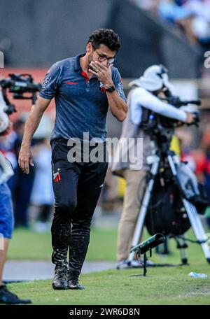 ITU, Brasile. 10 marzo 2024. FC valido per il dodicesimo turno del Campionato Paulista 2024 tenutosi presso il Estádio Municipal Dr. Novelli Júnior domenica pomeriggio(10). Crediti: Fabiano Martins/FotoArena/Alamy Live News Foto Stock