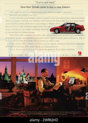 Rivista vintage "Time" 22 febbraio 1999 pubblicità, USA Foto Stock