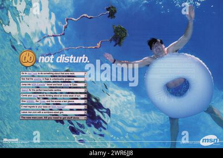 Rivista vintage "Time" 22 febbraio 1999 pubblicità, USA Foto Stock
