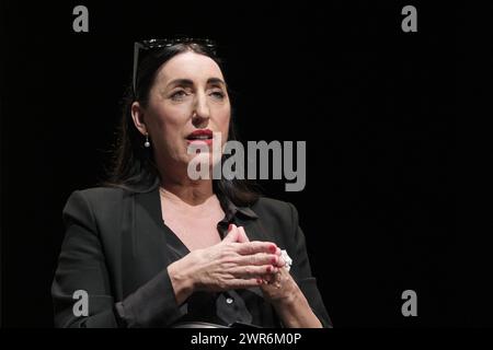 Rossy de Palma durante la presentazione dell'opera The Human Voice / The Wait / Silence al Teatro Real di Madrid 11 marzo 2024 Spagna Foto Stock