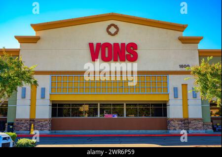 Esterno del supermercato Vons a Los Angeles, California Foto Stock