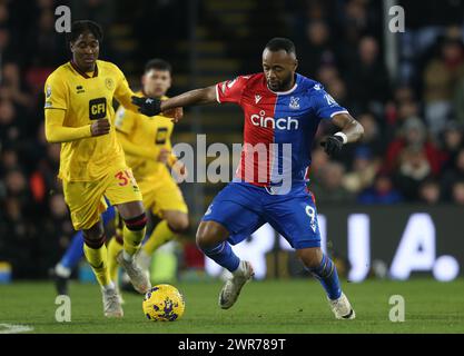 Jordan Ayew di Crystal Palace. - Crystal Palace contro Sheffield United, Premier League, Selhurst Park Stadium, Croydon, Regno Unito - 30 gennaio 2024. Solo per uso editoriale - si applicano restrizioni DataCo. Foto Stock