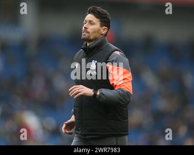 Paddy McCarthy assistente manager del Crystal Palace. - Brighton & Hove Albion contro Crystal Palace, Premier League, American Express Community Stadium, Brighton, Regno Unito - 3 febbraio 2024. Solo per uso editoriale - si applicano restrizioni DataCo. Foto Stock