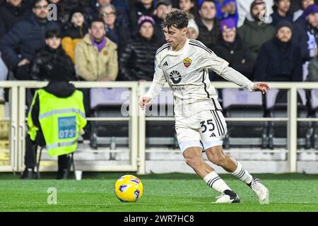 Tommaso Baldanzi (Roma) durante ACF Fiorentina vs AS Roma, partita di calcio italiano di serie A A Firenze, 10 marzo 2024 Foto Stock