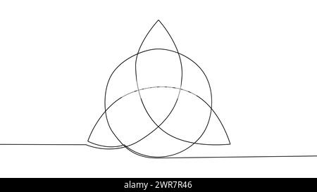 Nodo Celtic Trinity, ornamento celtico, elemento di design autodisegnante Illustrazione Vettoriale