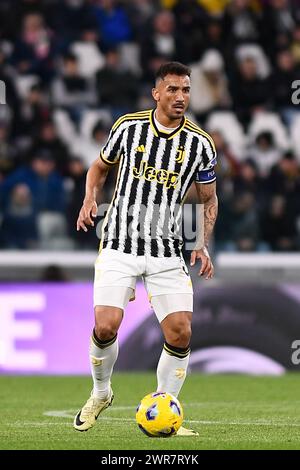 Danilo della Juventus controlla il pallone durante la partita di serie A tra Juventus FC e Atalanta BC allo Stadio Juventus di Torino (Italia), 10 marzo 2024. Foto Stock