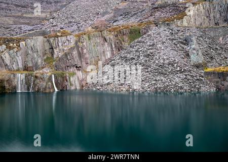 Cava di ardesia Dinorwic - paesaggio industriale Foto Stock
