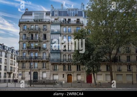 Parigi, splendido edificio Boulevard de Port-Royal, un quartiere di lusso Foto Stock