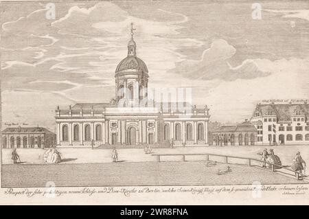 Vista dell'alte Domkirche, prospettiva del nuovo bellissimo Schloss und Dom-Kirche zu Berlin (...) (Titolo su oggetto), numerato in alto a destra: 1., stampatore: Anonimo, editore: Johann David Schleuen (i), 1750 - 1774, carta, incisione, incisione, altezza 208 mm x larghezza 324 mm, stampa Foto Stock