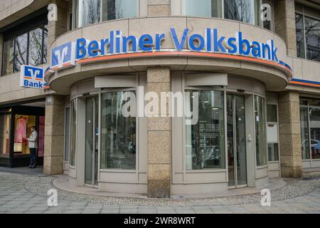 Filiale Berliner Volksbank, Kurfürstendamm, Charlottenburg, Berlino, Deutschland *** filiale Berliner Volksbank, Kurfürstendamm, Charlottenburg, Berlino, Germania Foto Stock