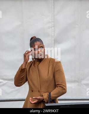 Londra, Regno Unito. 11 marzo 2024. DENISE LEWIS atleta britannica arriva per il Commonwealth Day Service all'Abbazia di Westminster Credit: Richard Lincoln/Alamy Live News Foto Stock