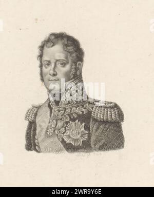 Ritratto di Michel Ney, stampatore: Francesco Louis Couché, 1792 - 1849, carta, incisione, altezza 146 mm x larghezza 124 mm, stampa Foto Stock