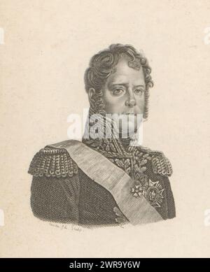 Ritratto di Michel Ney, stampatore: Francesco Louis Couché, 1792 - 1849, carta, incisione, altezza 185 mm, larghezza 147 mm, stampa Foto Stock