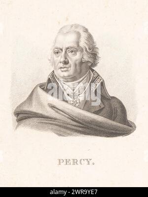 Ritratto di Pierre-Francois Percy, tipografo: Charles Aimé Forestier, (attribuito a), Ambroise Tardieu, editore: Charles Louis Fleury Panckoucke, tipografo: Parigi, Francia, editore: Parigi, 1818 - 1832, carta, incisione, altezza 216 mm x larghezza 153 mm, stampa Foto Stock