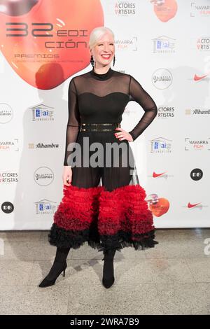 Madrid. Spagna. 20240311, Patty Bonet partecipa al 32° premio "Union de Actores y Actrices" - Red Carpet al Circo Price l'11 marzo 2024 a Madrid, Spagna Foto Stock