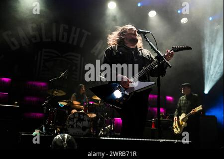 Konzert von The Gaslight Inthem in Berlin am 11.03.2024 gab die US-amerikanische Rockband The Gaslight Anthem ein Konzert in der Berliner Columbiahalle., Berlin Berlin Deutschland Neukölln *** Concerto dell'inno dei Gaslight a Berlino l'11 03 2024 la rock band statunitense The Gaslight Inthem tenne un concerto a Berlino Columbiahalle , Berlino Berlino Germania Neukölln Foto Stock