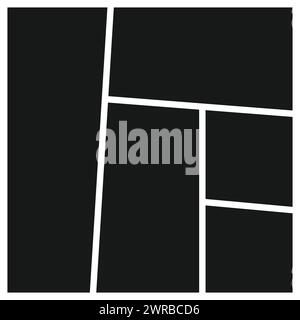 Foto collage icona illustrazione vettoriale cornice collage illustrazione vettoriale modello collage Illustrazione Vettoriale