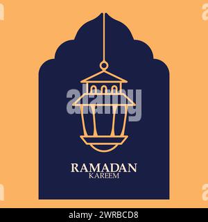 Felice Ramadan Mubarak icona illustrazione vettoriale Ramadan Kareem illustrazione Illustrazione Vettoriale