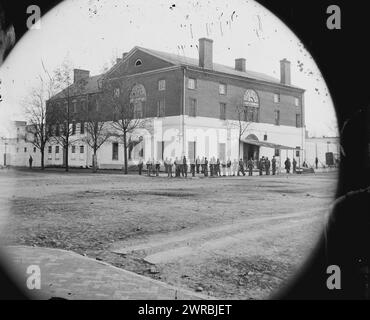 Washington, D.C. The Old Capitol Prison, 1st and A Streets ne, Fotografia di Washington, 1862-1865, la capitale in guerra., tra il 1860 e il 1865, Washington (D.C.), History, Civil War, 1861-1865, strutture di detenzione, negativi di vetro, 1860-1870, stereografi, 1860-1870, 1 negativo: vetro, stereografo, collodion umido, 4 x 10 pollici Foto Stock