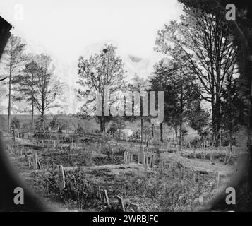 Richmond, Virginia. Graves of Confederate Soldiers in Oakwood Cemetery, 1865 aprile, Stati Uniti, storia, Guerra civile, 1861-1865, negativi di vetro, 1860-1870, stereografi, 1860-1870, 1 negativo: vetro, stereografo, collodion umido, 4 x 10 pollici Foto Stock