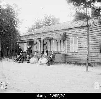 Drewry's Bluff, Virginia. Gli alloggi dell'agente. 1° Conn Artiglieria pesante, Fort Darling, Browne, William Frank, fotografo, 1865 aprile., Stati Uniti, storia, Guerra civile, 1861-1865, negativi in vetro, 1860-1870, stereografi, 1860-1870, 1 negativo: vetro, stereografo, collodion bagnato, 4 x 10 pollici Foto Stock