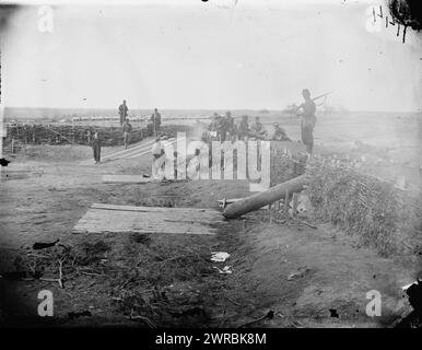 Centreville, Virginia. Forte confederato sulle alture con cannoni quaccheri, Barnard & Gibson, fotografo, 1862 marzo, Stati Uniti, storia, Guerra civile, 1861-1865, Glass negatives, 1860-1870, 1 negativo: vetro, collodion umido Foto Stock