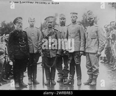 Prigionieri tedeschi e austriaci in Russia, la fotografia mostra i prigionieri tedeschi e austriaci in Russia durante la prima guerra mondiale, tra ca. 1910 e ca. 1915, Guerra Mondiale, 1914-1918, Glass negative, 1 negativo: Vetro Foto Stock