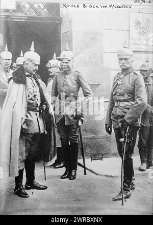 Kaiser e il generale von Mackensen, la fotografia mostra il Kaiser Guglielmo II, tra il 1914 e ca. 1915, Guerra Mondiale, 1914-1918, Glass negative, 1 negativo: Vetro Foto Stock