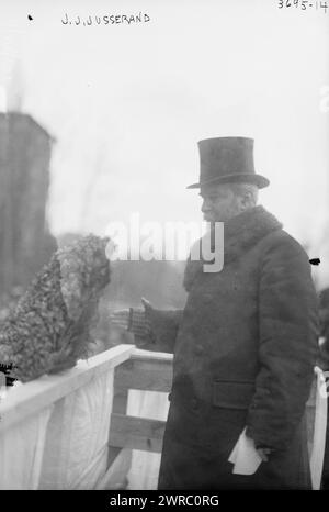 J.J. Jusserand, la fotografia mostra Jean Jules Jusserand (1855-1932), scrittore e diplomatico francese e ambasciatore francese negli Stati Uniti durante la prima guerra mondiale, tra ca. 1910 e ca. 1915, Glass negative, 1 negativo: Glass Foto Stock