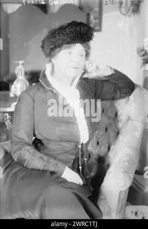 Yvette Guilbert, Photo Shows French cabaret cantante e attrice Yvette Guilbert (1865-1944)., 1922 giugno 6., Glass negatives, 1 negative: Glass Foto Stock