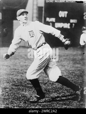 Harry Heilmann, Detroit AL (baseball), 1917, Glass negative, 1 negativo: Vetro Foto Stock