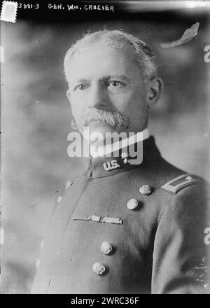 Gen. WM. Crozier, la fotografia mostra il generale William Crozier (1855-1942), inventore e capo dell'Ordnance dell'esercito degli Stati Uniti (1901-1918). 1915 e ca. 1920, Glass negative, 1 negativo: Glass Foto Stock