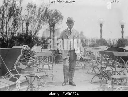 G.W. Wickersham, la fotografia mostra George Woodward Wickersham (1858-1936) che servì come procuratore generale degli Stati Uniti sotto il presidente William Howard Taft., tra ca. 1915 e ca. 1920, Glass negative, 1 negativo: Glass Foto Stock