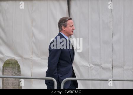 Londra, Regno Unito, 11 marzo 2024. Lord Cameron arriva al servizio del Commonwealth Day all'Abbazia di Westminster. Credito: Fotografia dell'undicesima ora/Alamy Live News Foto Stock