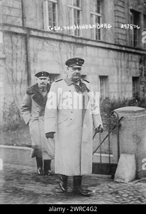 Gen. Von Hindenburg, la fotografia mostra Paul von Hindenburg (1847-1934), un feldmaresciallo prussiano-tedesco e statista., tra ca. 1915 e ca. 1920, Glass negative, 1 negativo: Glass Foto Stock