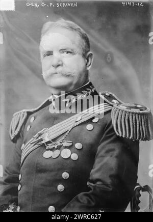 Gen. G.P. Scriven, la fotografia mostra George Percival Scriven, Chief Signal Officer of the U. S. Army dal 1913 al 1917., 1917 March 3, Glass negative, 1 negative: Glass Foto Stock