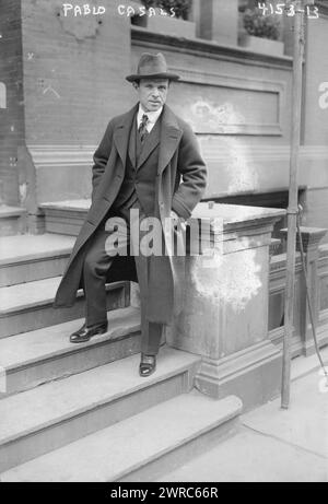 Pablo Casals, la fotografia mostra il violoncellista spagnolo Pablo Casals (1876-1973)., tra ca. 1915 e ca. 1920, Glass negative, 1 negativo: Glass Foto Stock