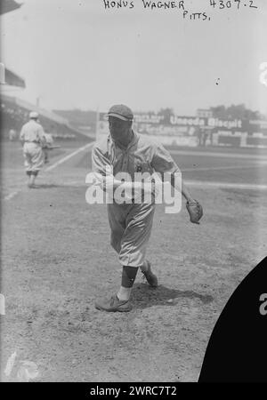 Honus Wagner, Pittsburgh NL (baseball), 1917, Glass negative, 1 negativo: Vetro Foto Stock