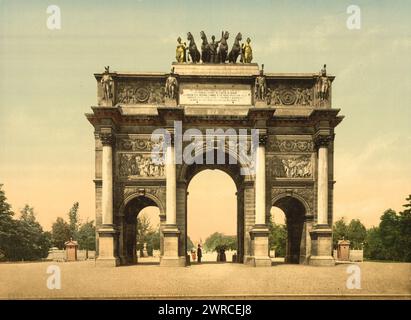 Arc de Triomphe, du Carrousel, Parigi, Francia, tra ca. 1890 e ca. 1900., colore, 1890-1900 Foto Stock