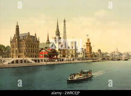 I padiglioni delle Nazioni, III, esposizione universale, 1900, Parigi, Francia, tra ca. 1890 e ca. 1900., colore, 1890-1900 Foto Stock