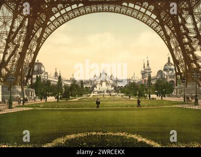 Champs de Mars, Exposition Universal, 1900, Parigi, Francia, tra circa 1890 e ca. 1900., colore, 1890-1900 Foto Stock