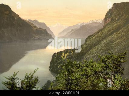 Rutli, e Urnersee, Lago di Lucerna, Svizzera, tra ca. 1890 e ca. 1900., colore, 1890-1900 Foto Stock