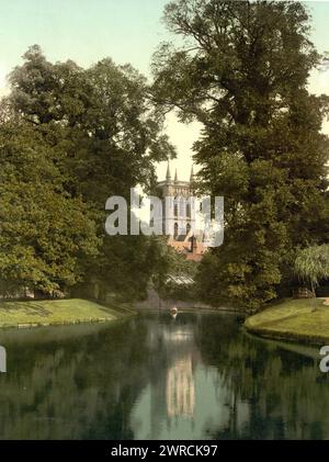 St John's College, cappella del fiume, Cambridge, Inghilterra, tra ca. 1890 e ca. 1900., Inghilterra, Cambridge, Color, 1890-1900 Foto Stock