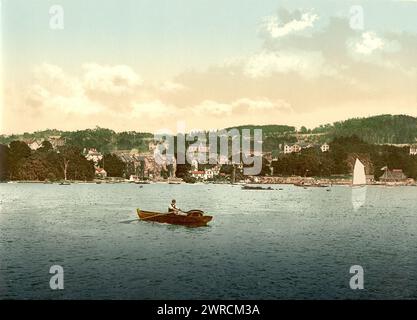 Windermere, Bowness, da Birch Holm, Lake District, Inghilterra, tra circa 1890 e ca. 1900., Inghilterra, Windermere, colore, 1890-1900 Foto Stock