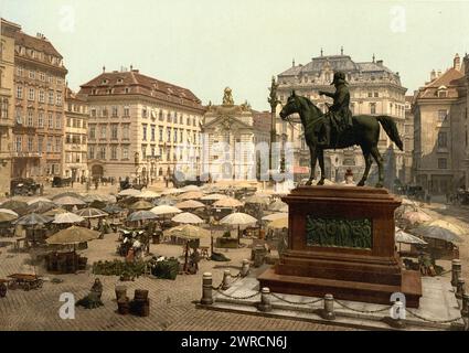 Mercato, Vienna, Austro-Ungheria, tra ca. 1890 e ca. 1900., colore, 1890-1900 Foto Stock