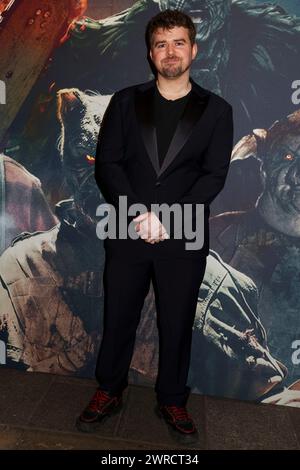 Londra, Regno Unito. 11 marzo 2024. Rhys Waterfield partecipa alla premiere Winnie the Pooh: Blood and Honey 2 al Prince Charles Cinema di Leicester Square, Londra. (Foto di Cat Morley/SOPA Images/Sipa USA) credito: SIPA USA/Alamy Live News Foto Stock